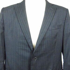 GORGEOUS Brooks Brothers 1818 Fitzgerald Gray Stripe Estrato Wool Suit 44R 38x30